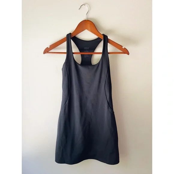 Girlfriend Collective Paloma Black Mini Athletic Casual Skort Dress Racerback XS - Picture 2 of 2